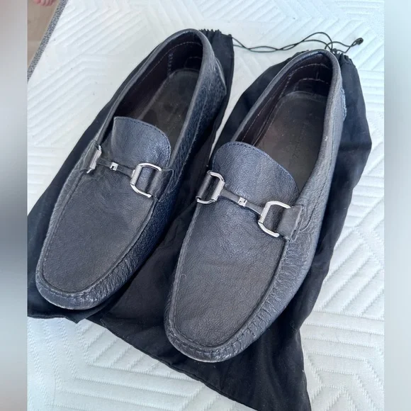 Lightly worn pair of Zegna leather driving shoes Ermenegildo Zegna Shoes | The RealReal main image 3